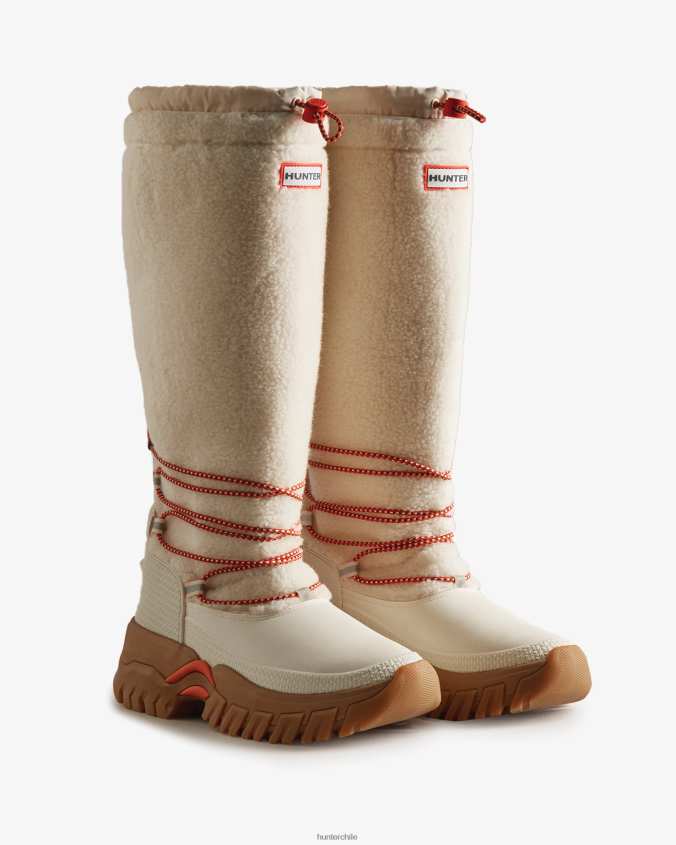 Botas altas para la nieve con aislamiento de piel de oveja vegana Wanderer JV4X48209 Hunter mujer