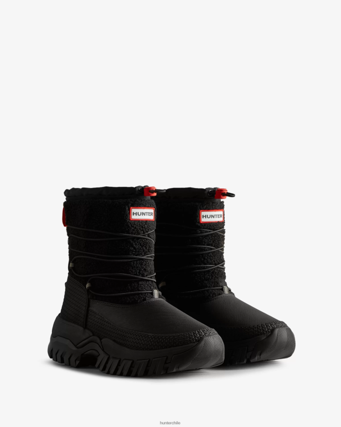 botas de nieve cortas con aislamiento de piel de oveja vegana Wanderer JV4X48206 Hunter mujer