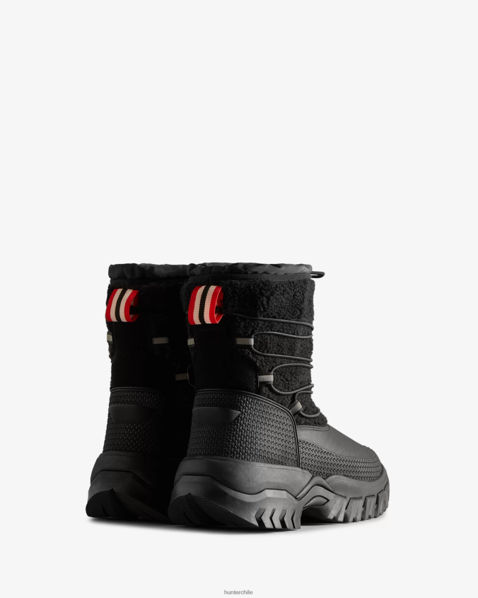 botas de nieve cortas con aislamiento de piel de oveja vegana Wanderer JV4X48206 Hunter mujer
