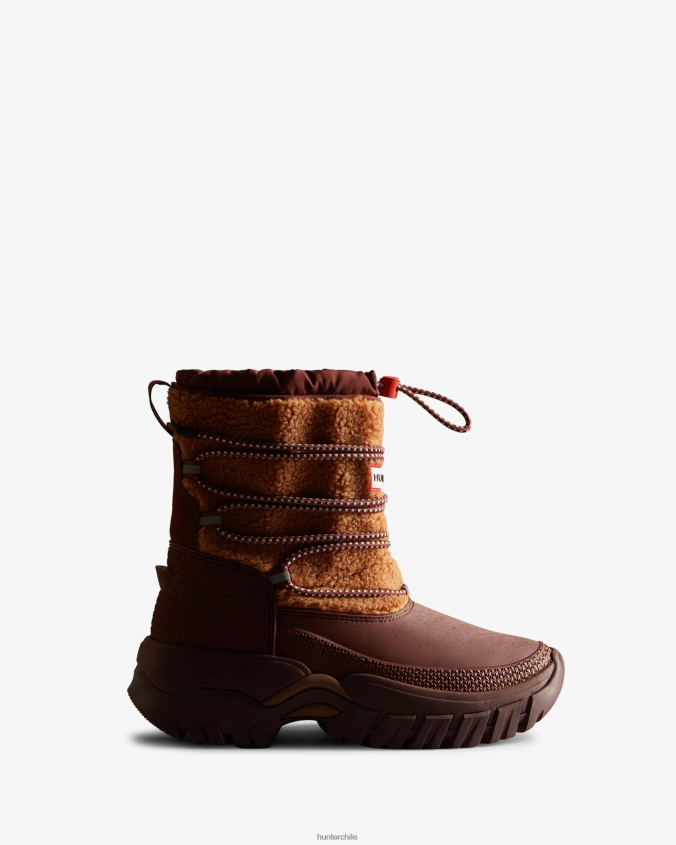 botas de nieve cortas con aislamiento de piel de oveja vegana Wanderer JV4X48304 Hunter mujer botas de nieve cortas con aislamiento de piel de oveja vegana Wanderer JV4X48304 Hunter mujer