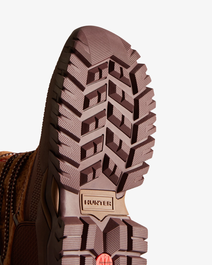 botas de nieve cortas con aislamiento de piel de oveja vegana Wanderer JV4X48304 Hunter mujer