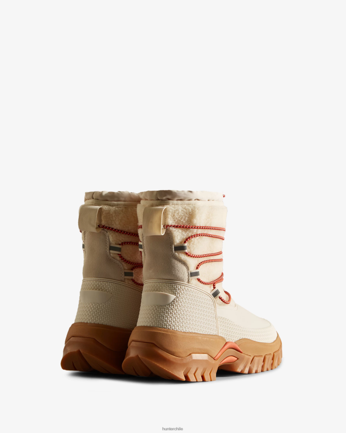 botas de nieve cortas con aislamiento de piel de oveja vegana Wanderer JV4X48320 Hunter mujer