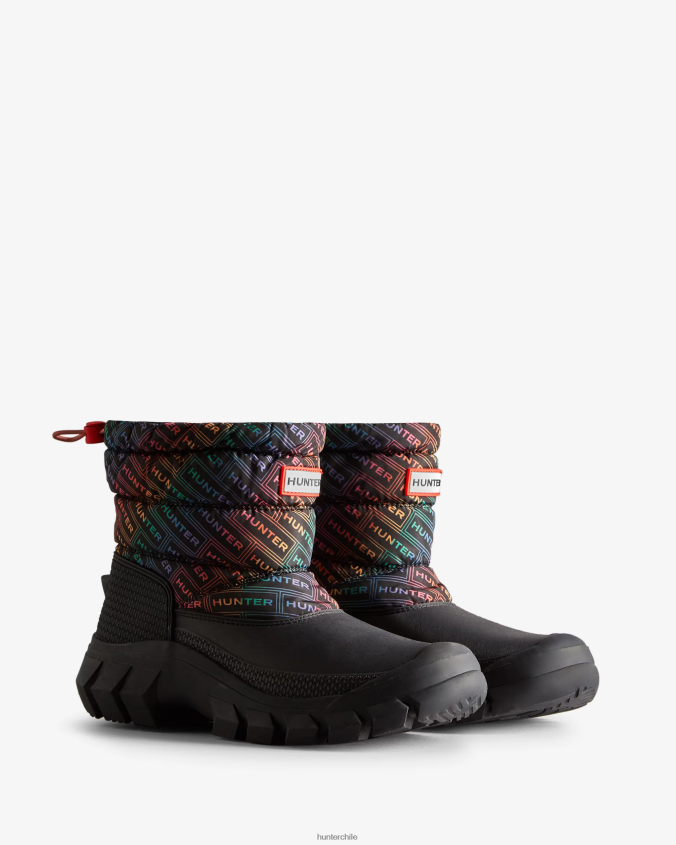 botas de nieve cortas con aislamiento y estampado del logo intrepid JV4X48151 Hunter mujer