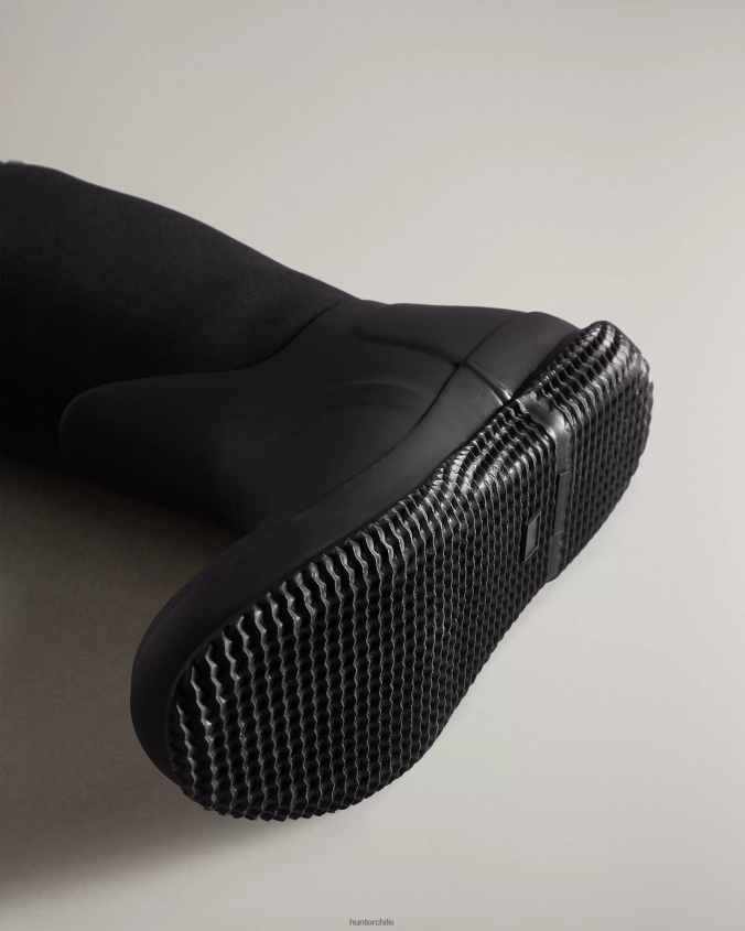 botas con aislamiento y parte superior enrollable de piel de oveja vegana JV4X48274 Hunter mujer