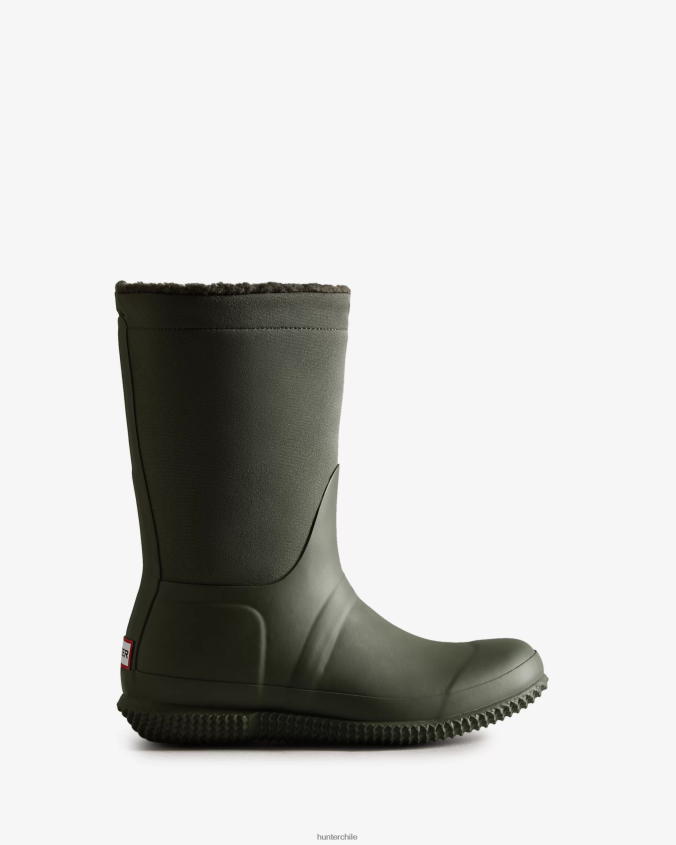 botas con aislamiento y parte superior enrollable de piel de oveja vegana JV4X48275 Hunter mujer