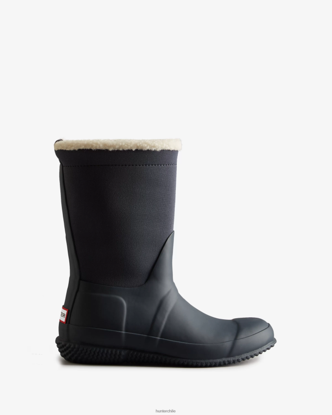 botas con aislamiento y parte superior enrollable de piel de oveja vegana JV4X48276 Hunter mujer