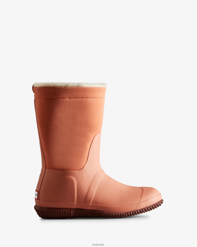 botas con aislamiento y parte superior enrollable de piel de oveja vegana JV4X48278 Hunter mujer