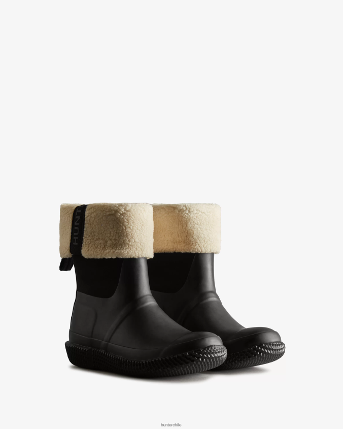 botas de piel de oveja veganas con correas enrollables aisladas JV4X48300 Hunter mujer