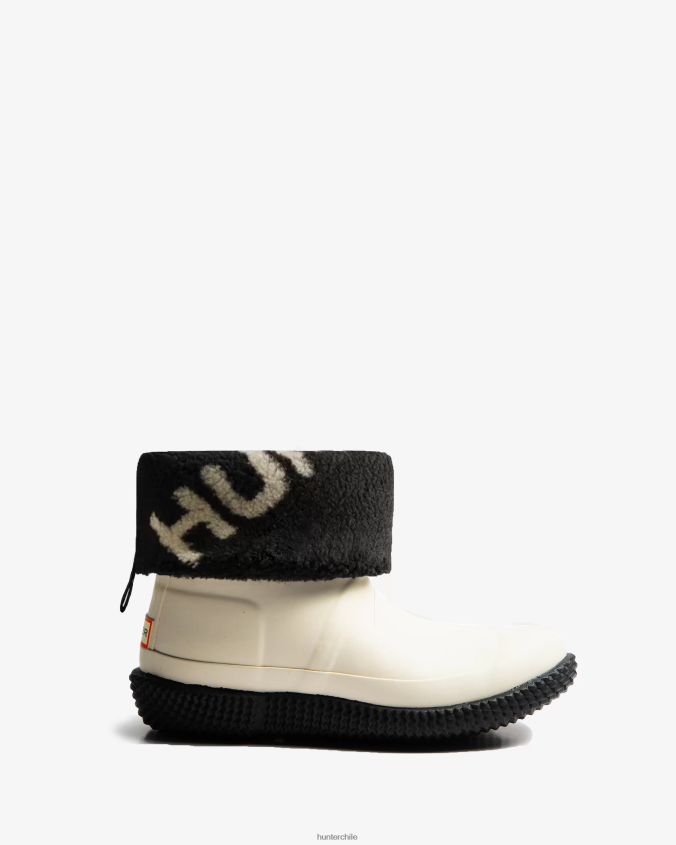 botas de piel de oveja veganas con logo y parte superior enrollable aisladas JV4X48273 Hunter mujer