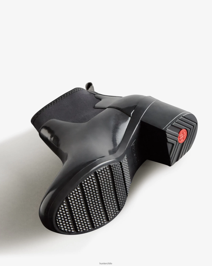 botas refinadas de corte slim y tacón medio brillante JV4X48296 Hunter mujer