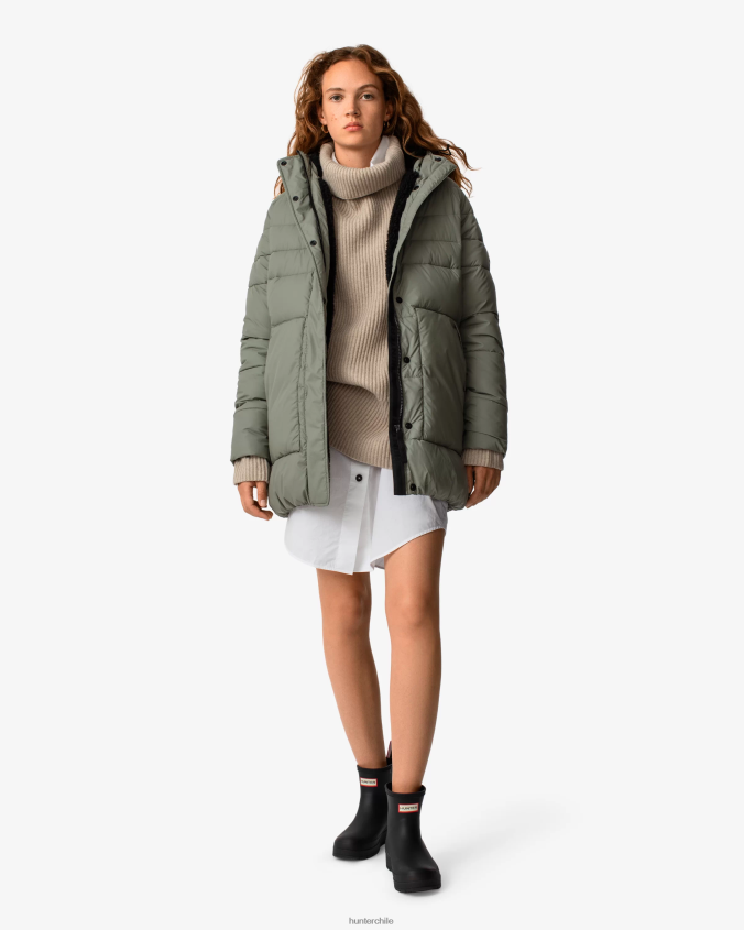 chaqueta acolchada de media altura con aislamiento intrepid JV4X48371 Hunter mujer