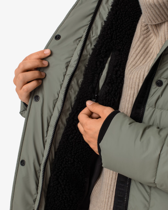 chaqueta acolchada de media altura con aislamiento intrepid JV4X48371 Hunter mujer