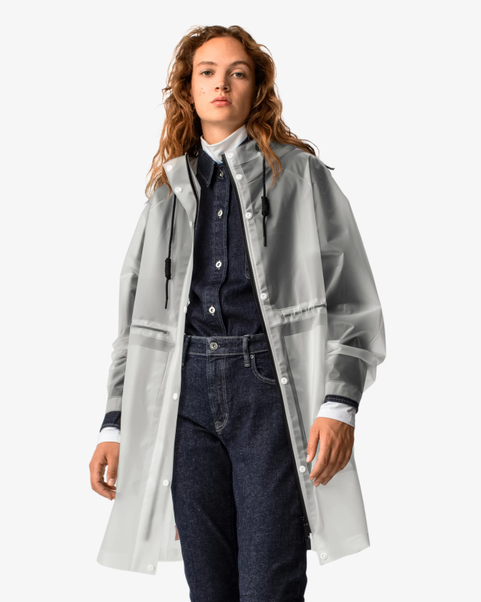 parka impermeable play vinilo transparente JV4X48340 Hunter mujer
