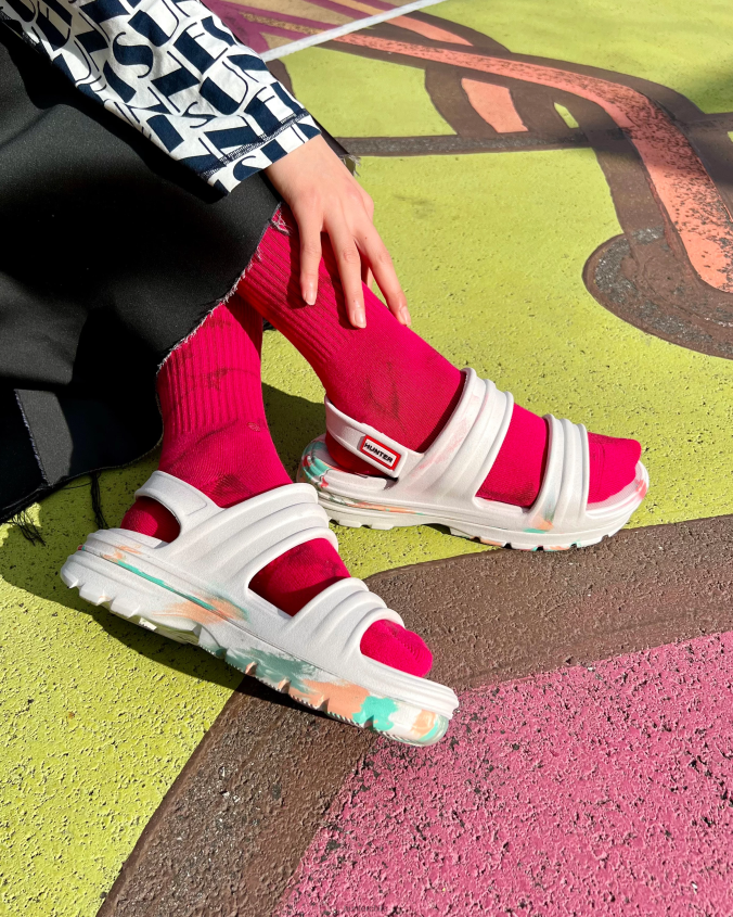 sandalia flor mármol JV4X48244 Hunter mujer