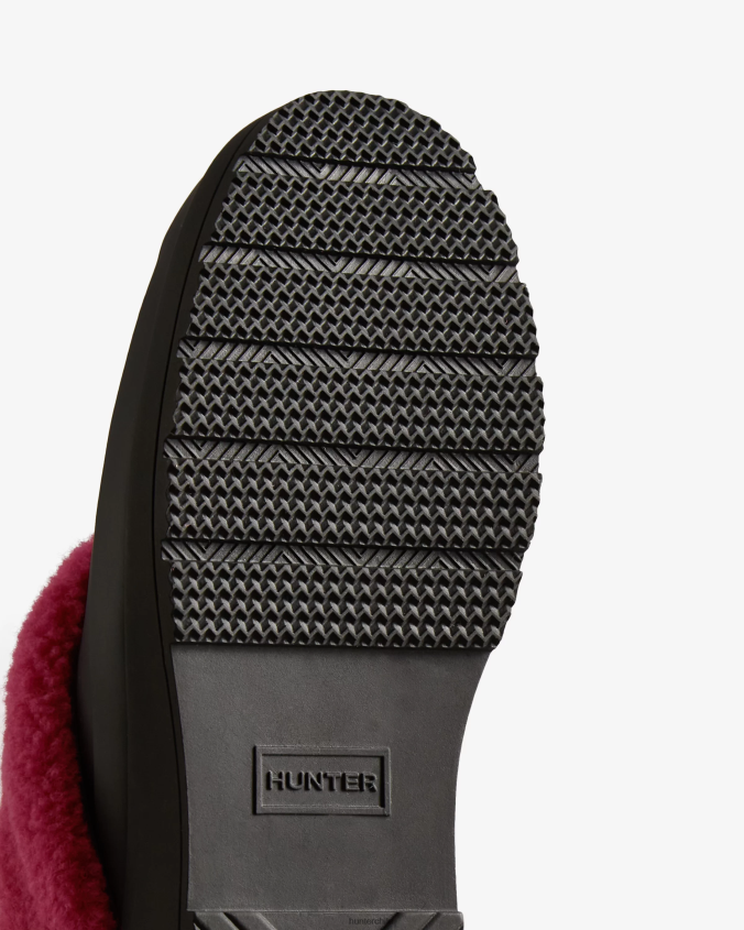 jugar zuecos aislados de piel de oveja vegana JV4X48259 Hunter mujer