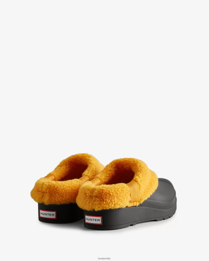 jugar zuecos aislados de piel de oveja vegana JV4X48328 Hunter mujer