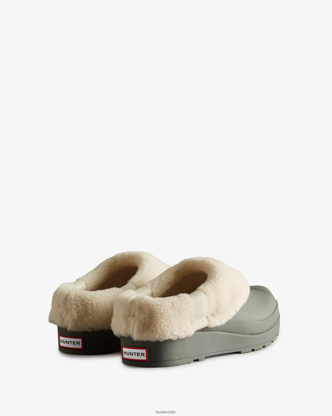 jugar zuecos aislados de piel de oveja vegana JV4X48329 Hunter mujer