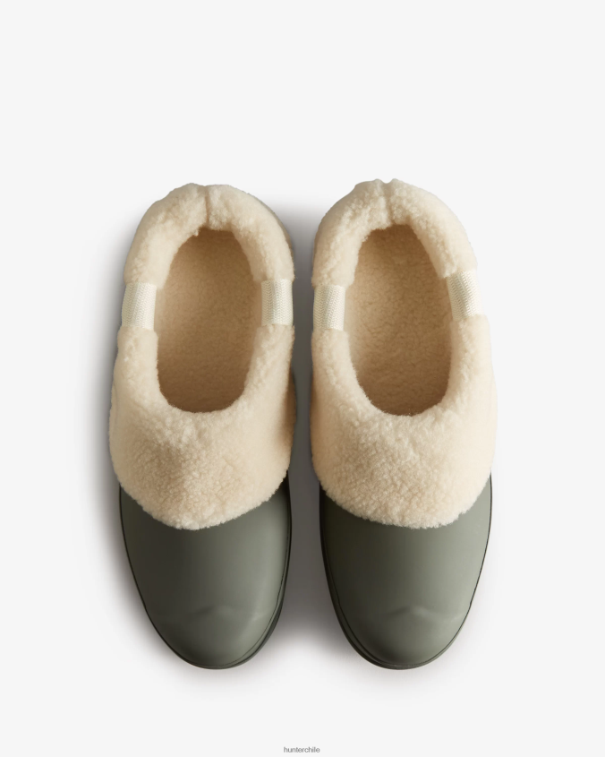 jugar zuecos aislados de piel de oveja vegana JV4X48329 Hunter mujer