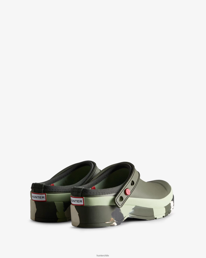 zuecos con tira y suela play color splash JV4X48252 Hunter mujer