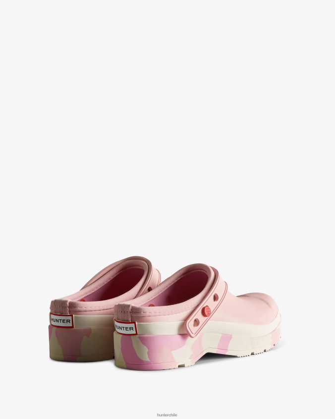 zuecos con tira y suela play color splash JV4X48253 Hunter mujer